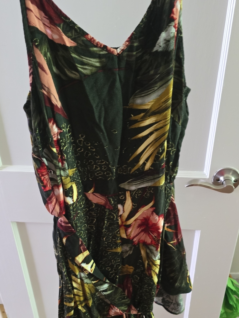 Tropical Floral Green Maxi Dress